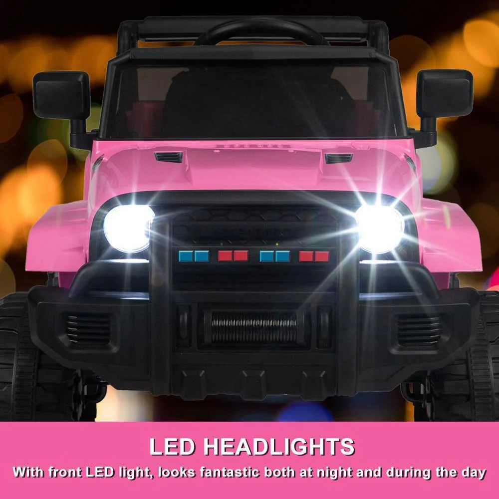 12V Pink Ride-On Truck for Kids with Parent Remote Control - Image 11