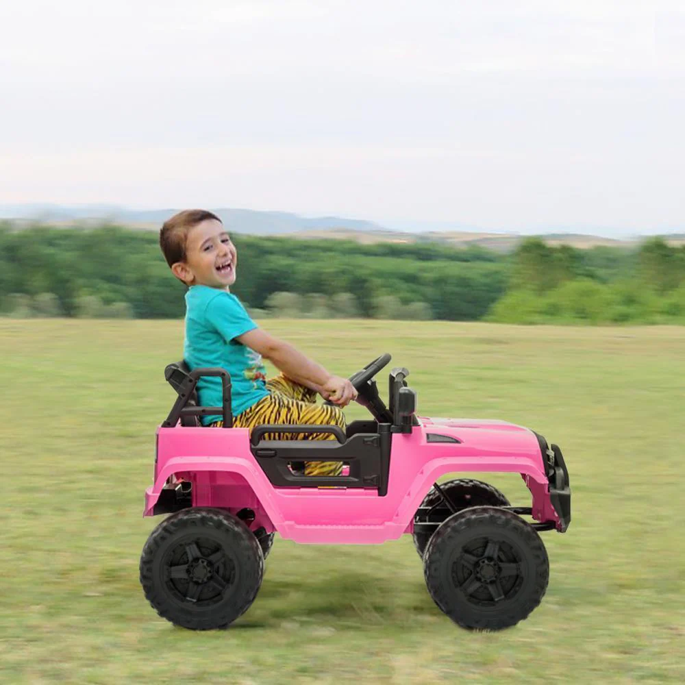12V Pink Ride-On Truck for Kids with Parent Remote Control - Image 7