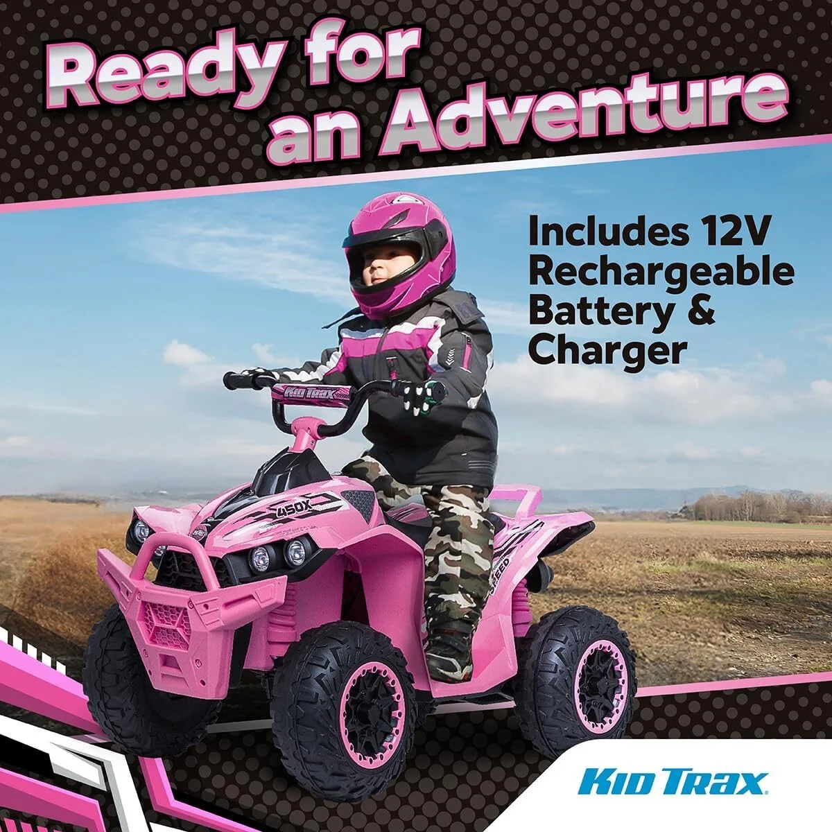12V Pink Toddler Electric 4-Wheeler ATV with Forward and Reverse Functions - Image 8