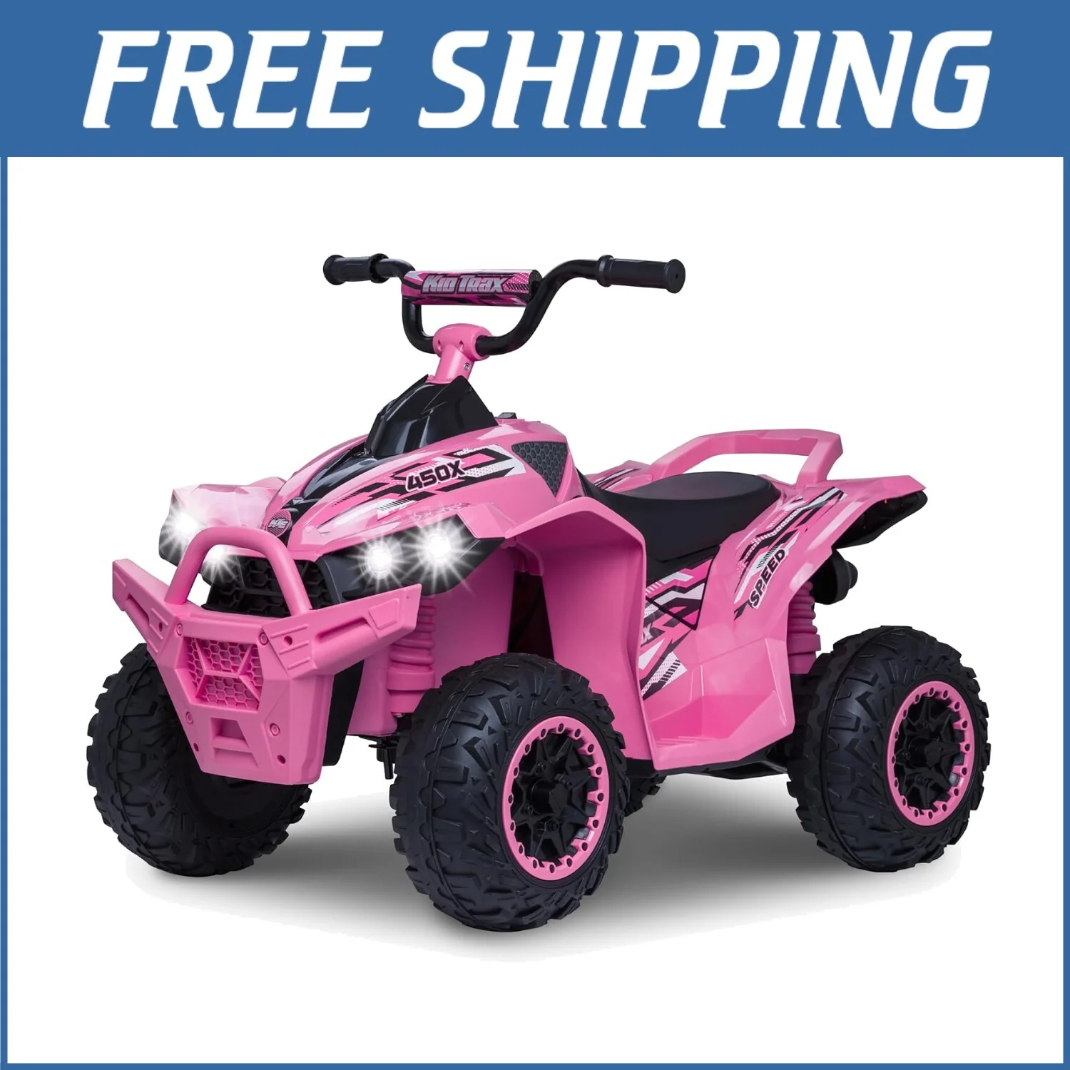 12V Pink Toddler Electric 4-Wheeler ATV with Forward and Reverse Functions - Image 9