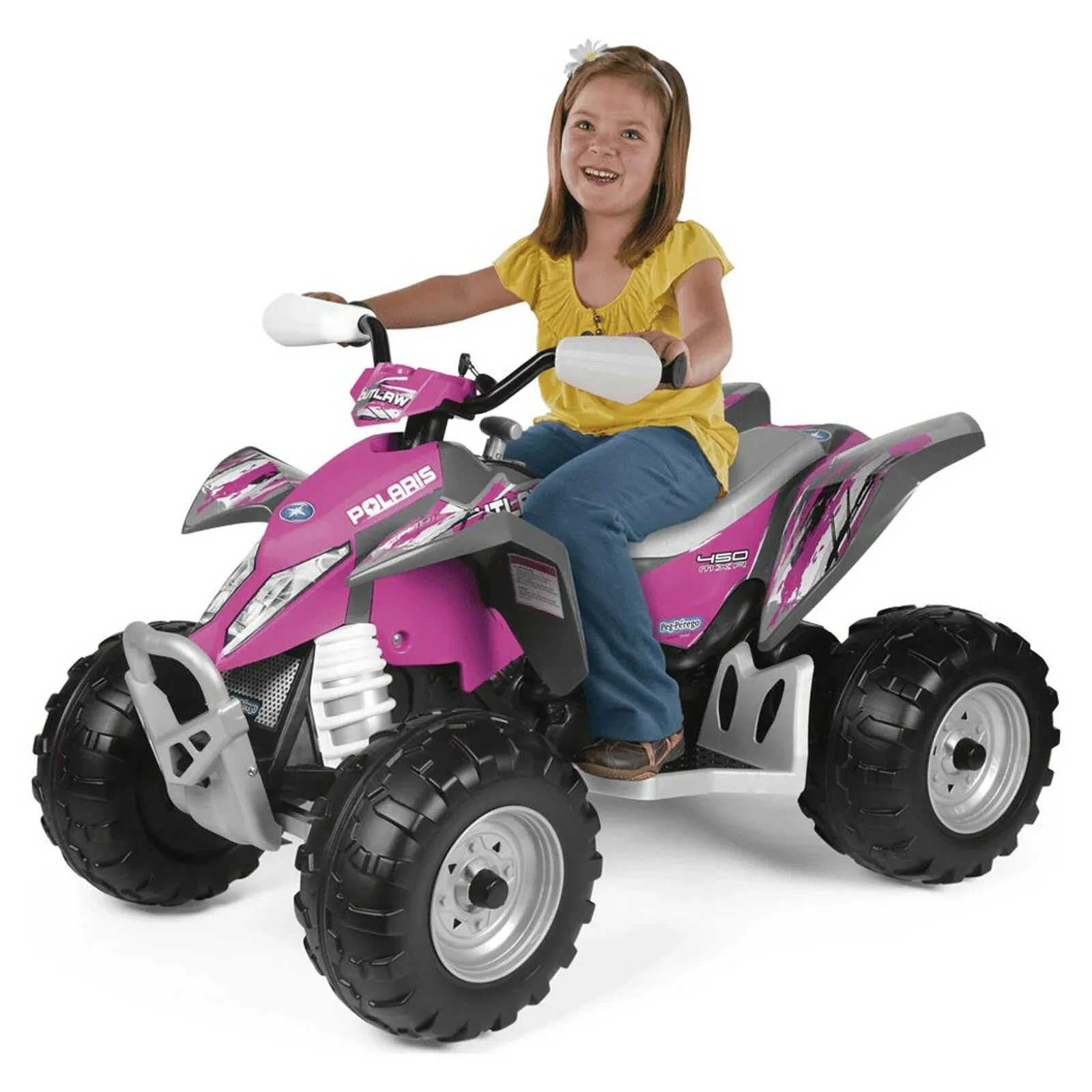 12V Battery-Powered Pink Ride-On ATV for Kids Ages 3 and Up - Image 7