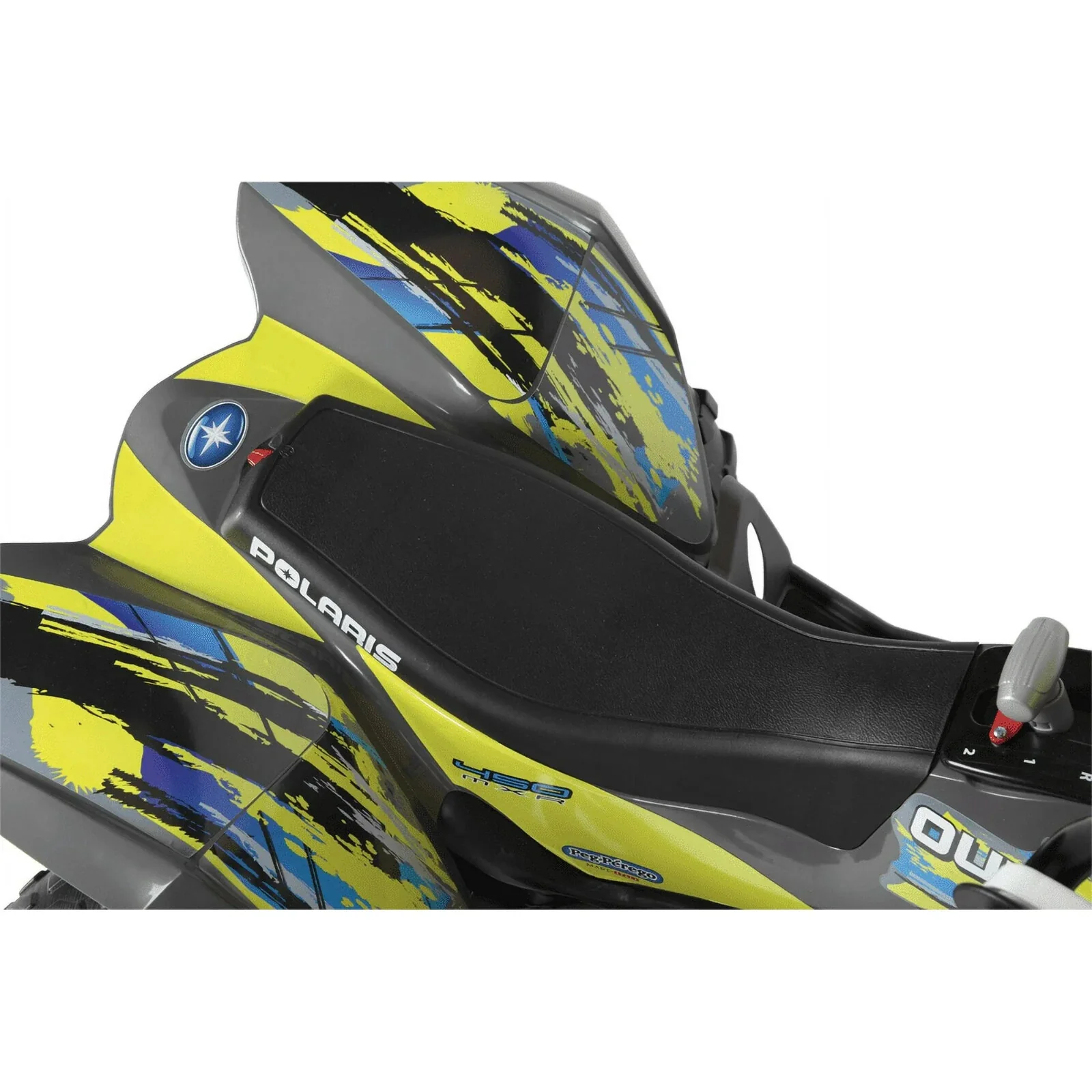12V Battery-Powered Polaris Outlaw MXR 450 Ride-On ATV for Ages 3+ in Yellow - Image 5