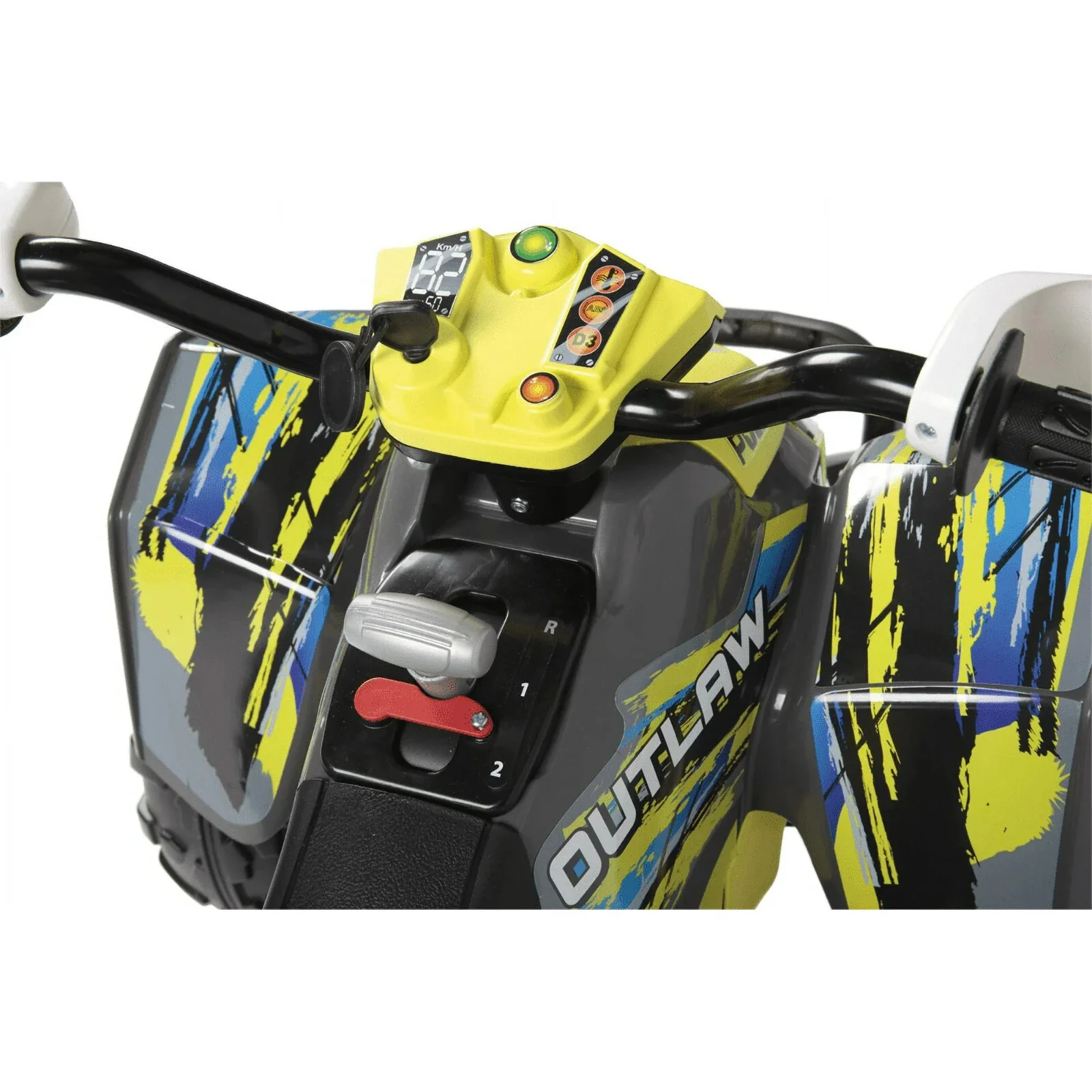 12V Battery-Powered Polaris Outlaw MXR 450 Ride-On ATV for Ages 3+ in Yellow - Image 7
