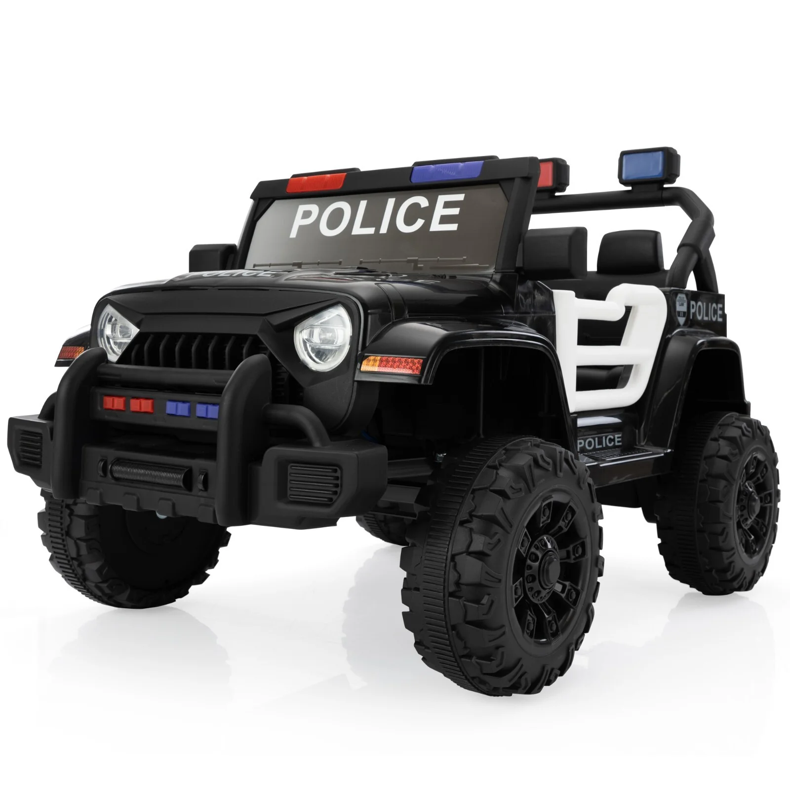 12V Battery-Powered Police Jeep Ride-On Car with 2.4G Remote Control - Image 6