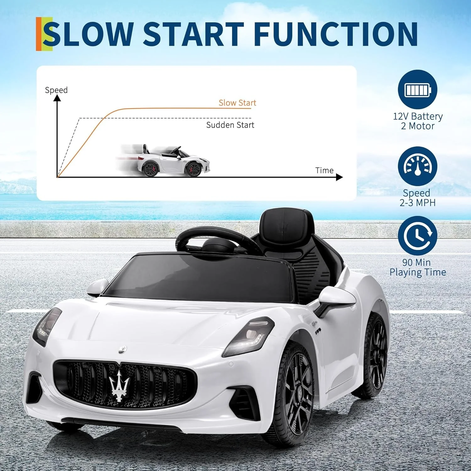12V Motorized 4-Wheel Remote Control Car for Children - Image 3
