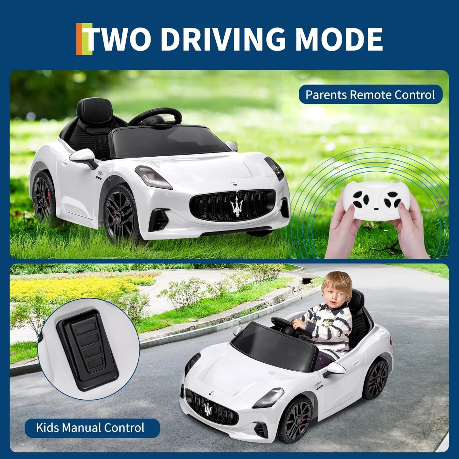 12V Motorized 4-Wheel Remote Control Car for Children - Image 4