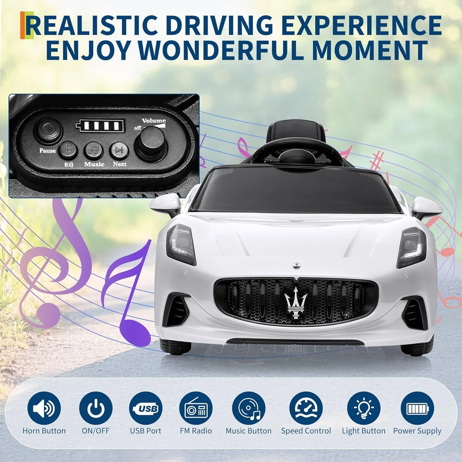 12V Motorized 4-Wheel Remote Control Car for Children - Image 5