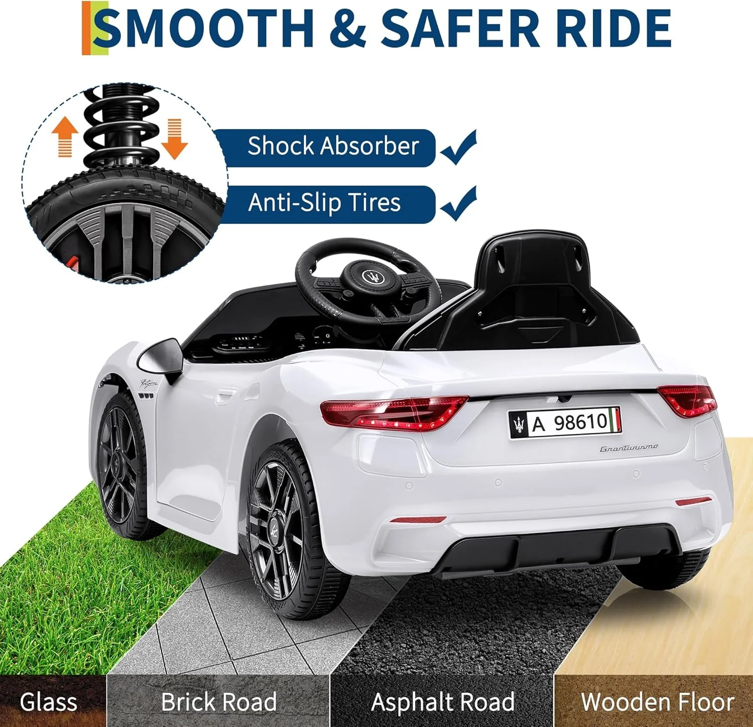12V Motorized 4-Wheel Remote Control Car for Children - Image 6