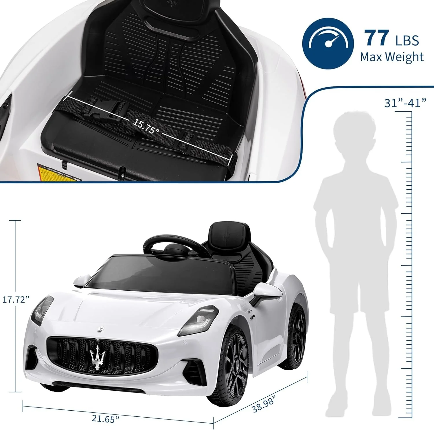 12V Motorized 4-Wheel Remote Control Car for Children - Image 7