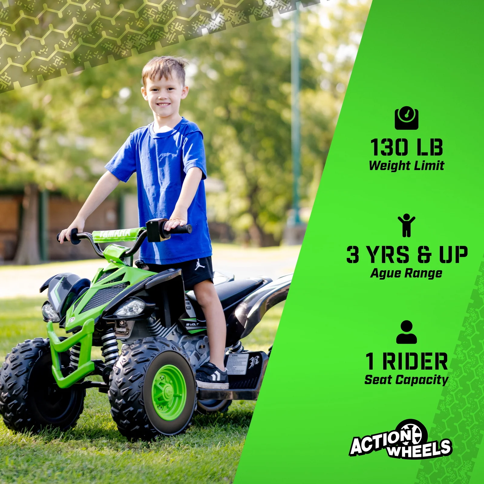 12V Raptor Powered Ride-On ATV for Kids Ages 3+, Durable Design, Speeds up to 5 MPH - Image 9