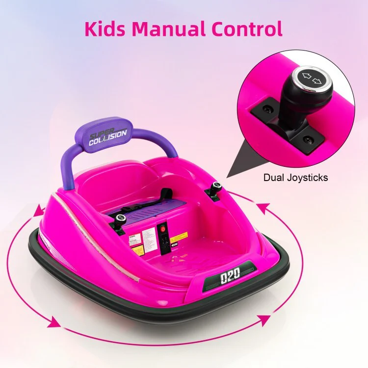 12V Rechargeable Battery Kids Ride-On Bumper Car Toy with Remote Control - Image 5