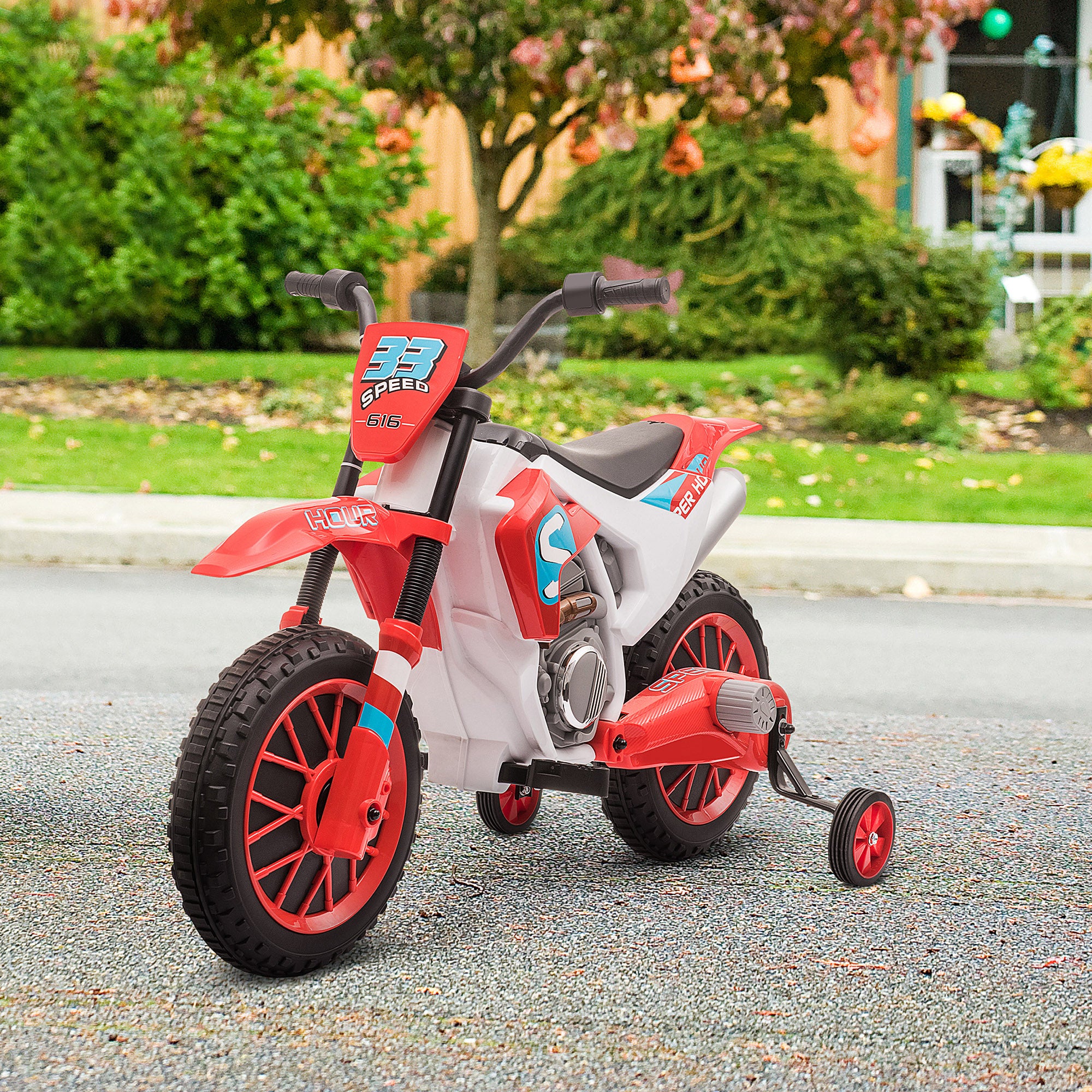 12V Rechargeable Dirt Bike Toy with Training Wheels - Perfect for Little Riders! - Image 21