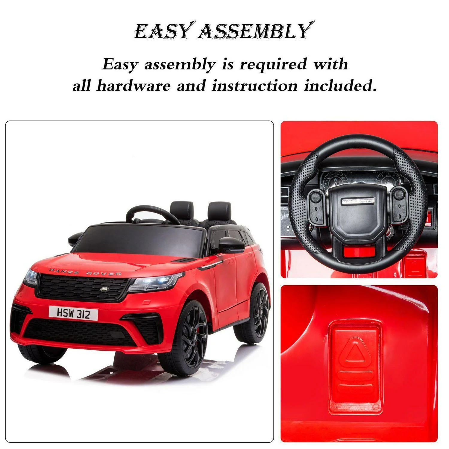 12V Red Land Rover Ride-On Car for Kids with Parental Remote Control - Supports up to 66 lbs - Image 10
