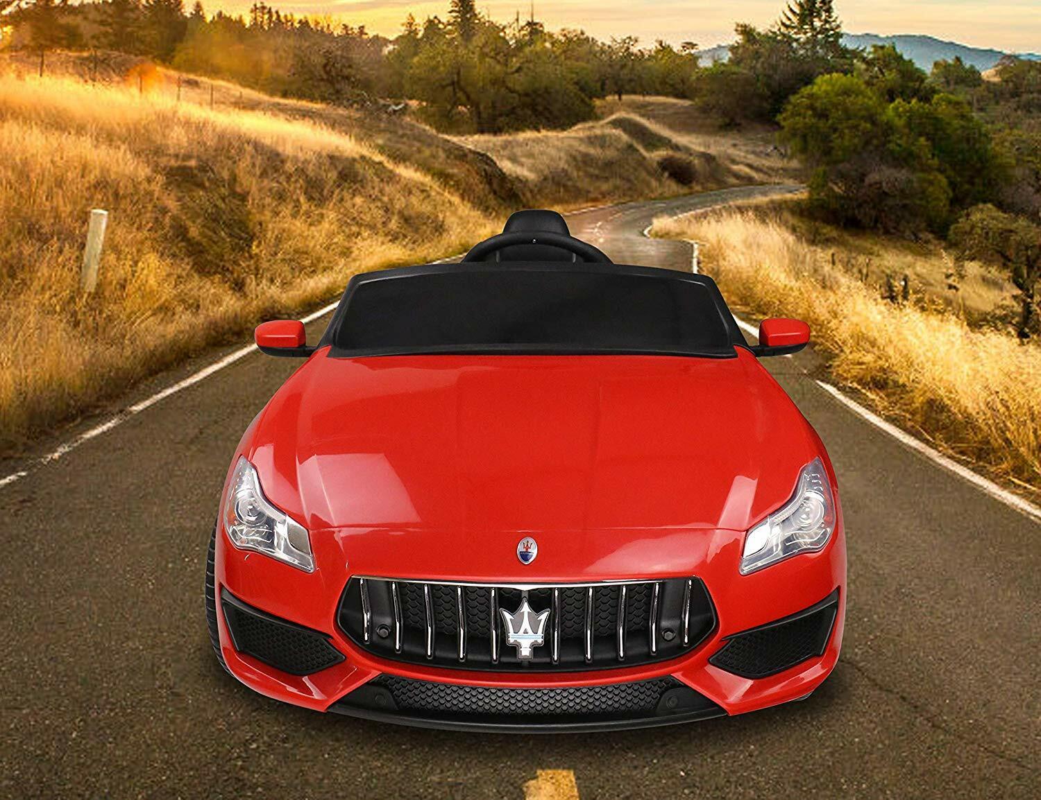 12V Red Maserati Quattroporte Kids Remote Control Ride-On Car with Licensed Design - Image 4