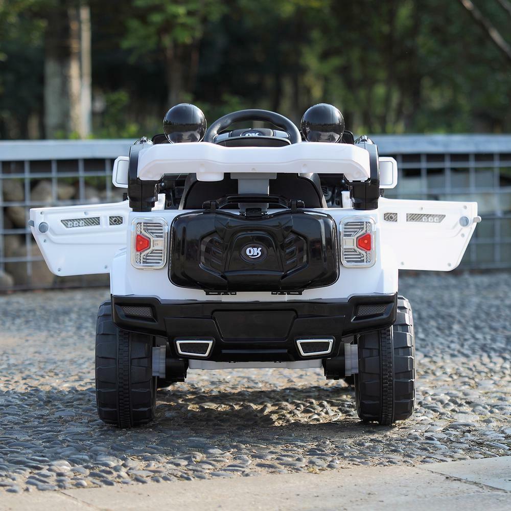 12V Remote Control Electric Truck Car for Kids - White - Image 3