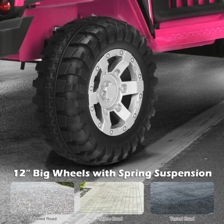 12V Remote Control Ride-On Truck with LED Lights, Music, and Double Doors - 2 Seater - Image 10