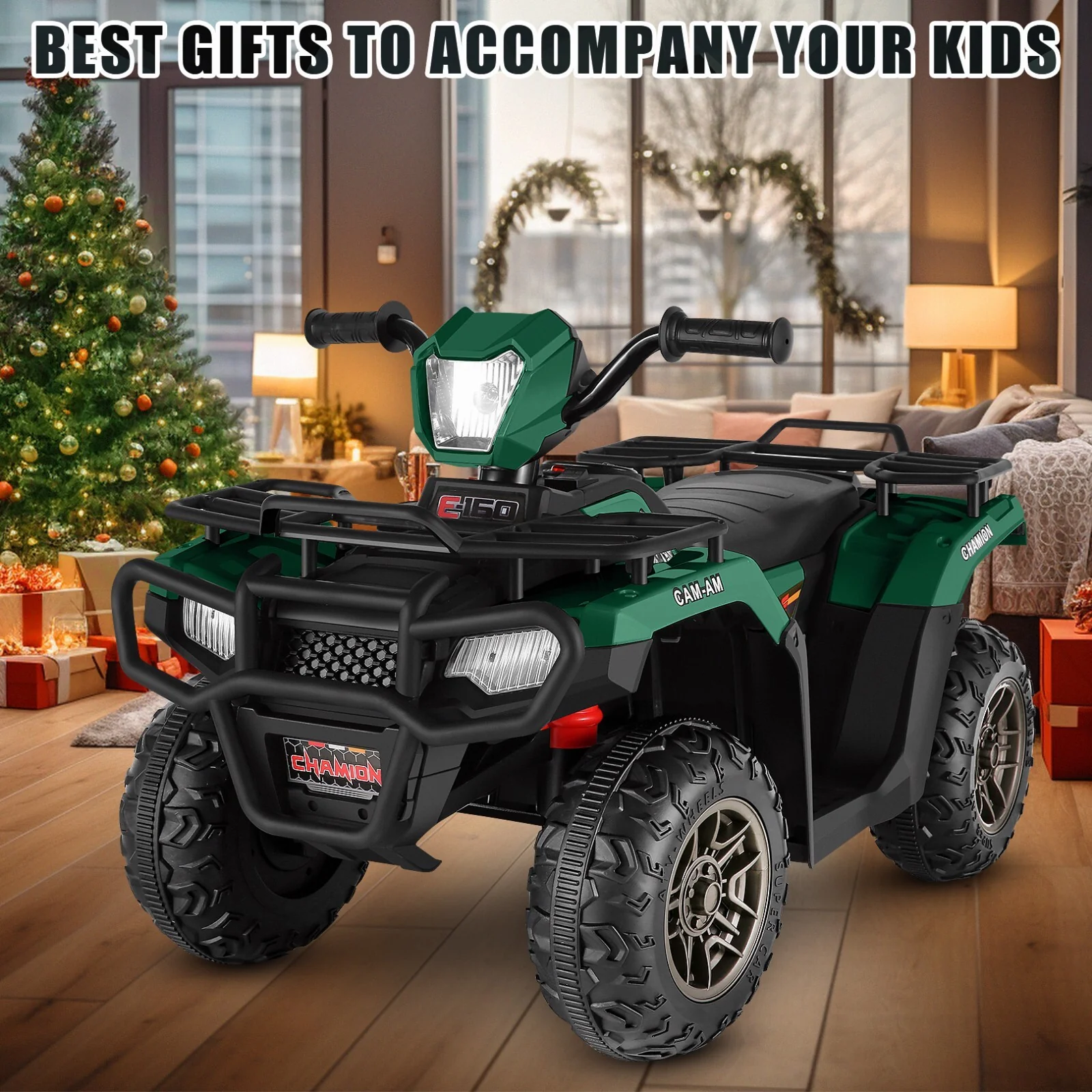 12V Ride-On 4 Wheeler ATV Quad Toy Vehicle with Music LED Lights and Remote Control - Image 8