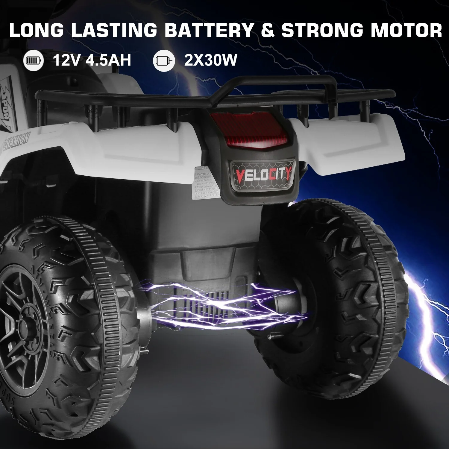12V Electric Ride-On ATV for Kids Off-Road 4-Wheeler Quad with Remote Control - Image 6