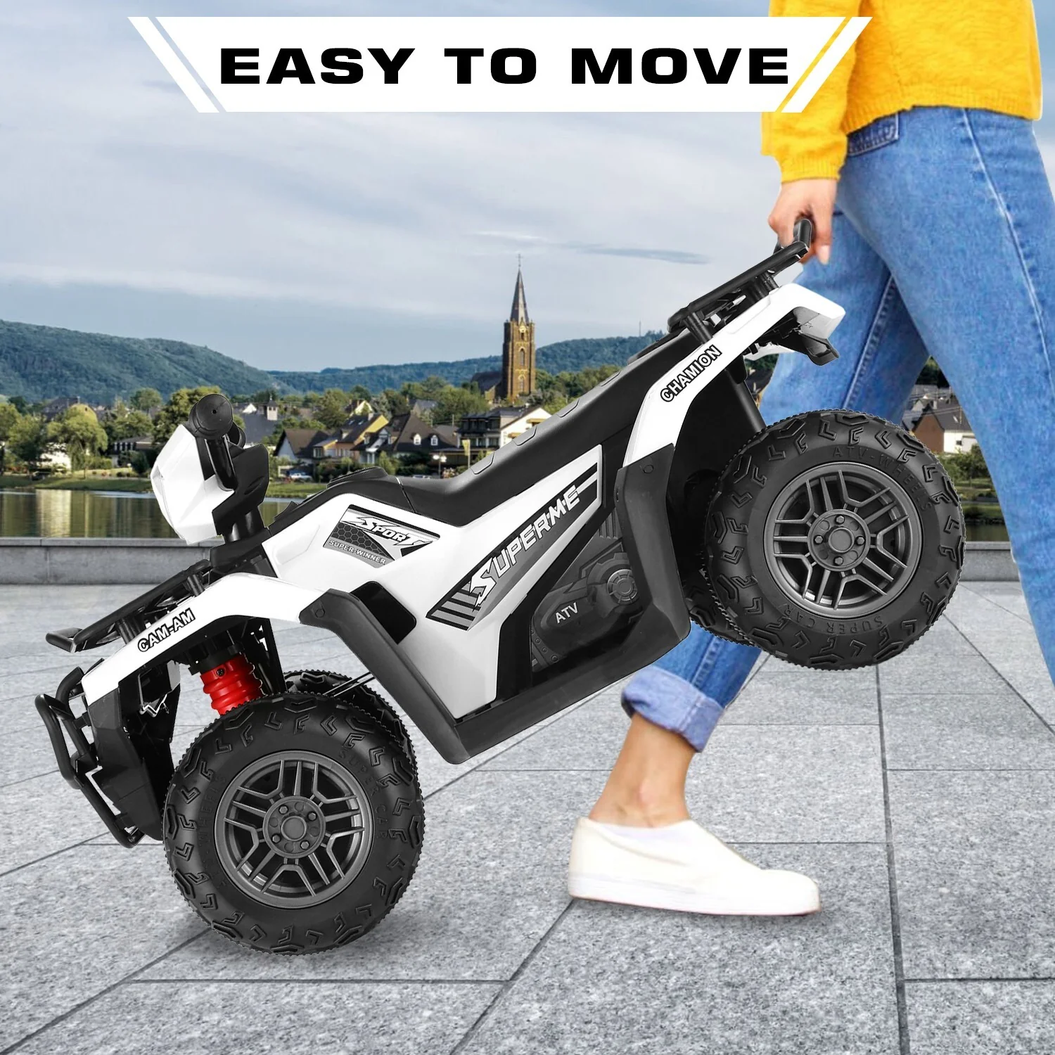 12V Electric Ride-On ATV for Kids Off-Road 4-Wheeler Quad with Remote Control - Image 7