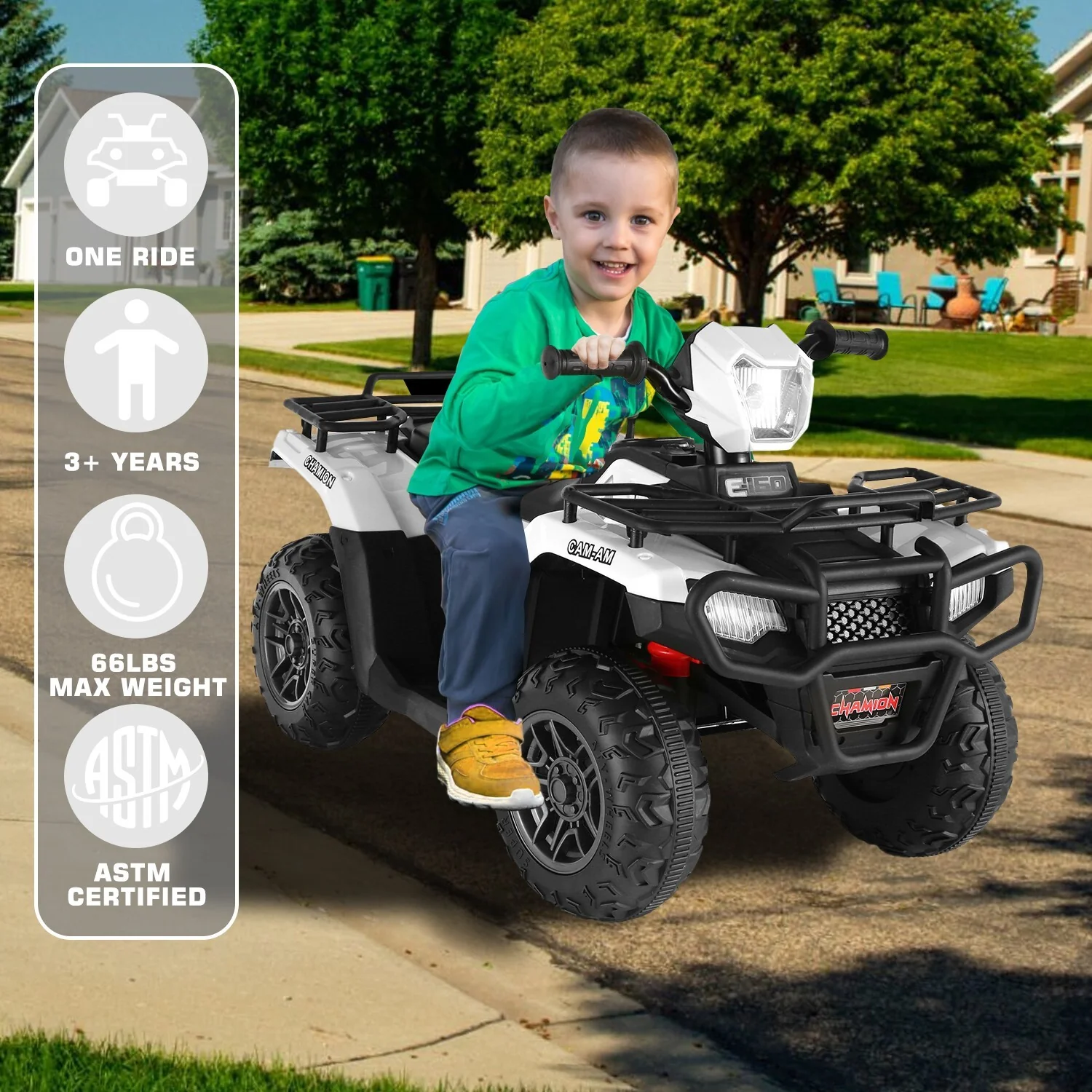 12V Electric Ride-On ATV for Kids Off-Road 4-Wheeler Quad with Remote Control - Image 8
