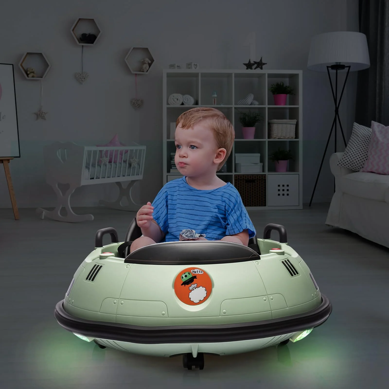 12V Electric Ride-On Bumper Car with 360° Spin and Remote Control for Toddlers - Image 8