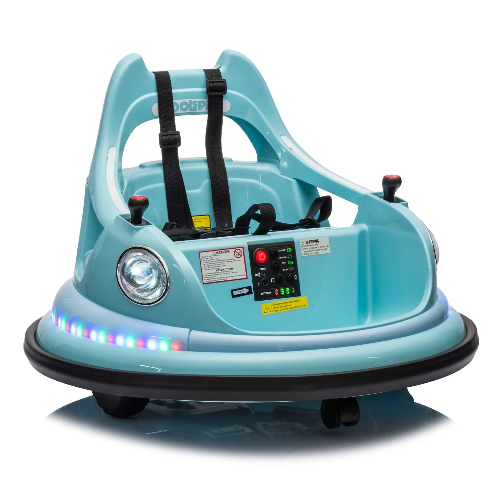 12V Ride-On Bumper Car for Kids Electric Car with Remote Control Blue - Image 12