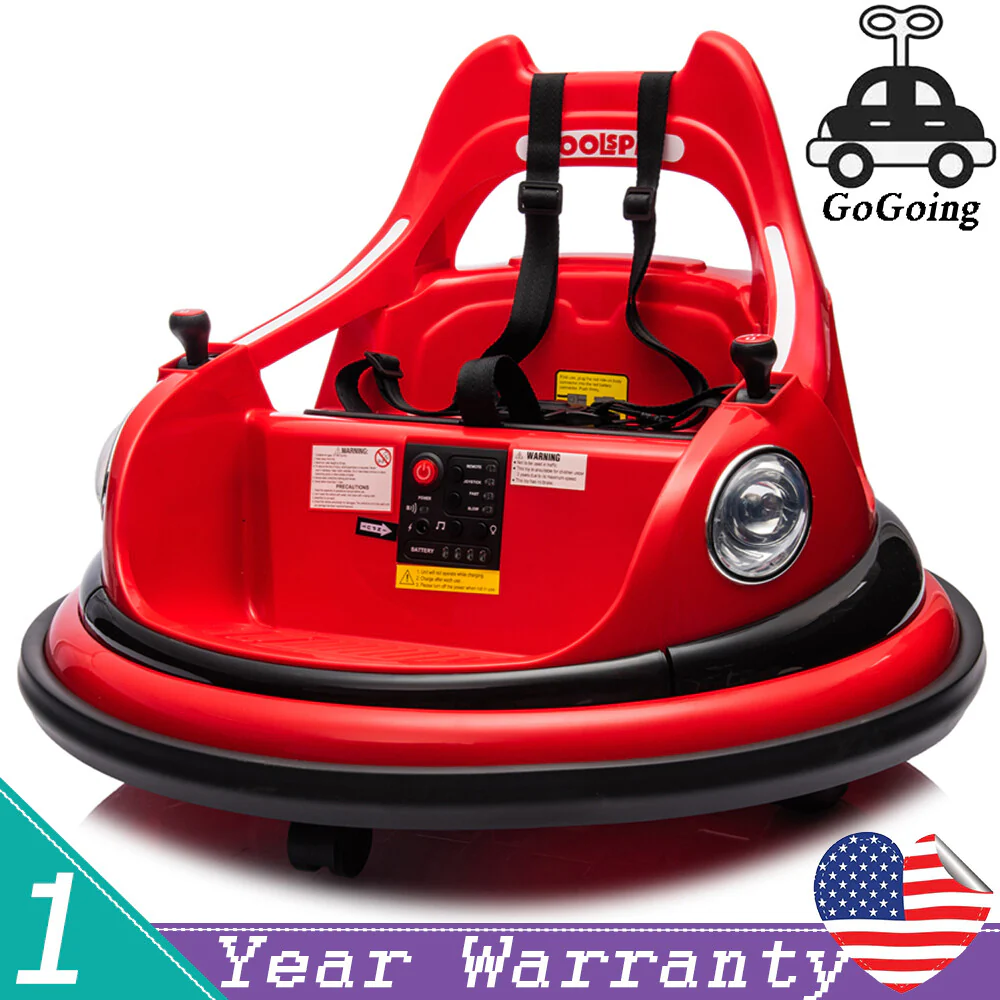12V Ride-On Bumper Car for Kids with 2WD, Remote Control and 360° Spin, Ages 1.5-5