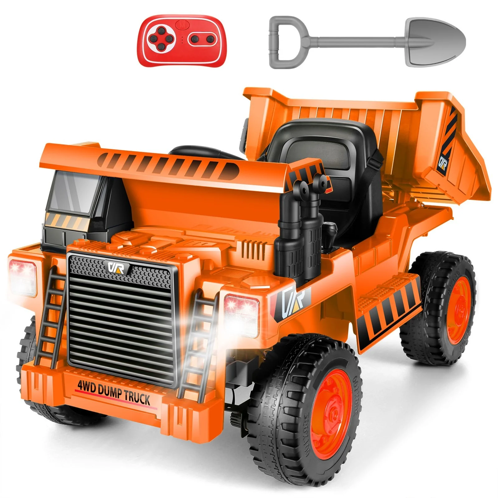 12V Electric Ride-On Dump Truck for Kids with Remote Control and Functional Dump Bed - Image 28