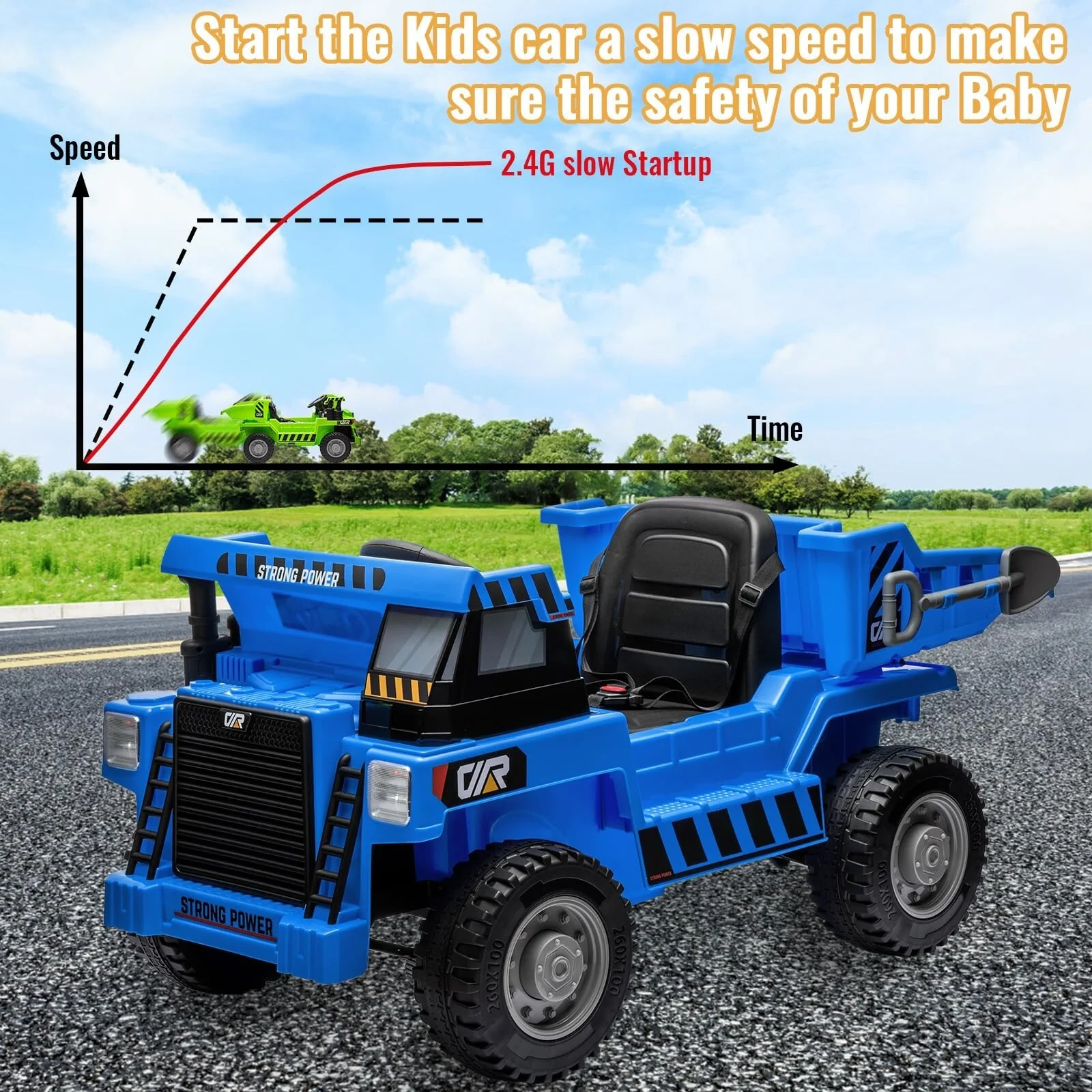 12V Electric Ride-On Dump Truck with Functional Dump Bed for Kids - Image 18