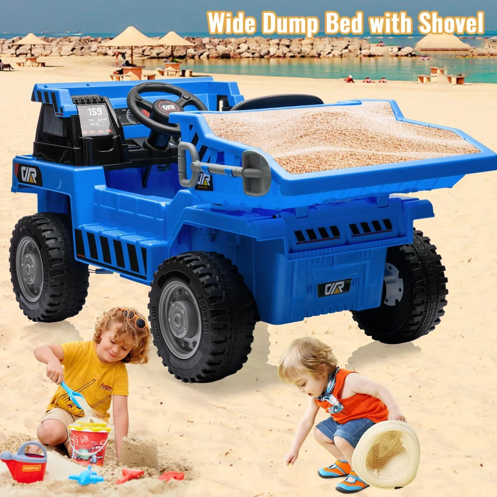 12V Electric Ride-On Dump Truck with Functional Dump Bed for Kids - Image 21
