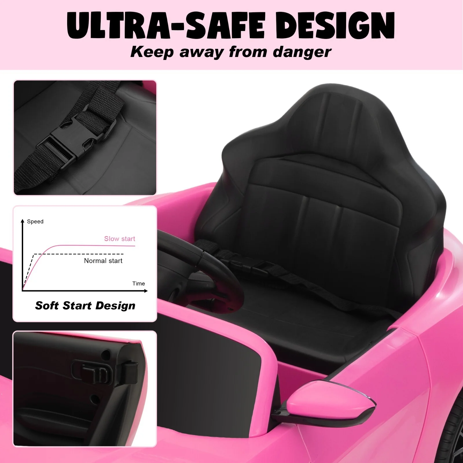 12V 4-Wheeler Ride-On Car for Kids with Remote Control and Music, Ages 3+ - Image 2