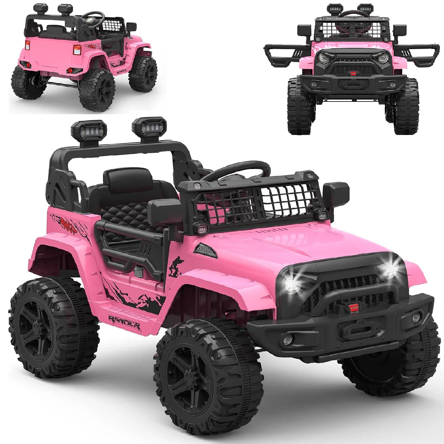 12V Electric Ride-On Truck for Kids with Battery and LED Headlights Toy Car - Image 15