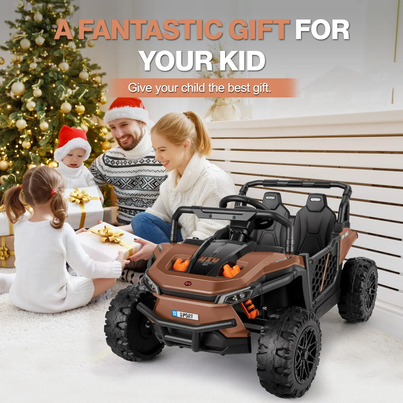 12V Electric Ride-On Off-Road UTV Car for Kids with Remote Control Toy - Image 7