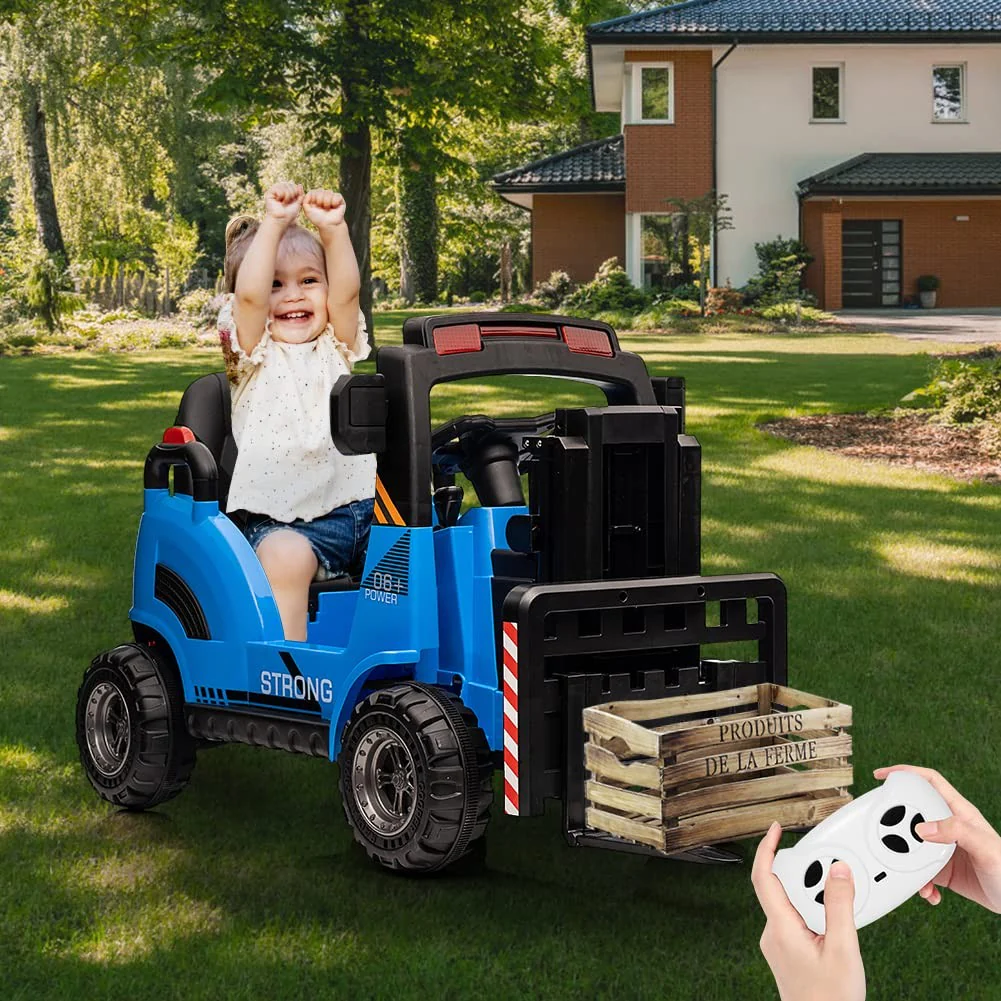 12V Electric Ride-On Construction Forklift Car for Kids with Remote Control - Image 22