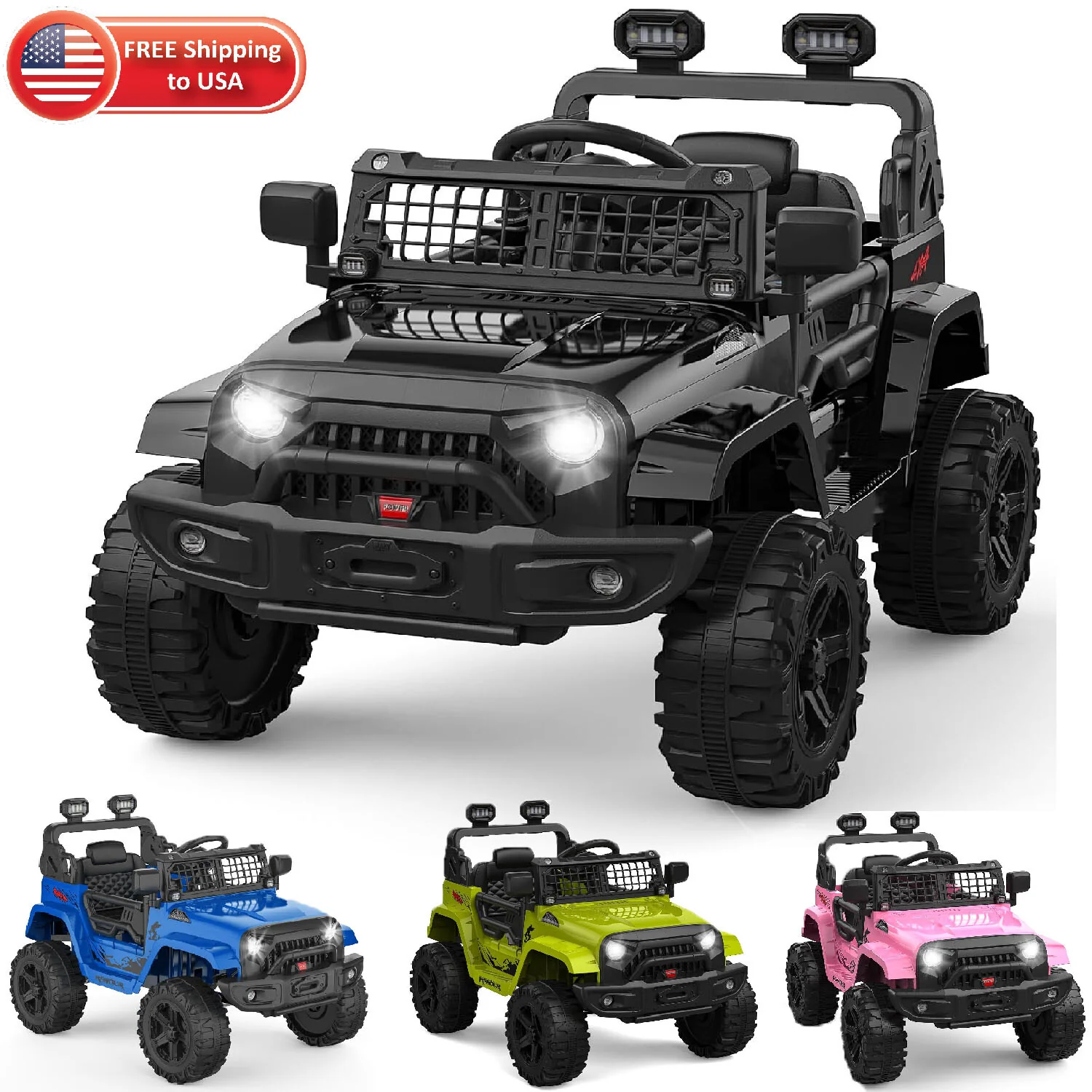 12V Electric Ride-On Truck Toy for Kids with LED Lights and Remote Control - Image 13