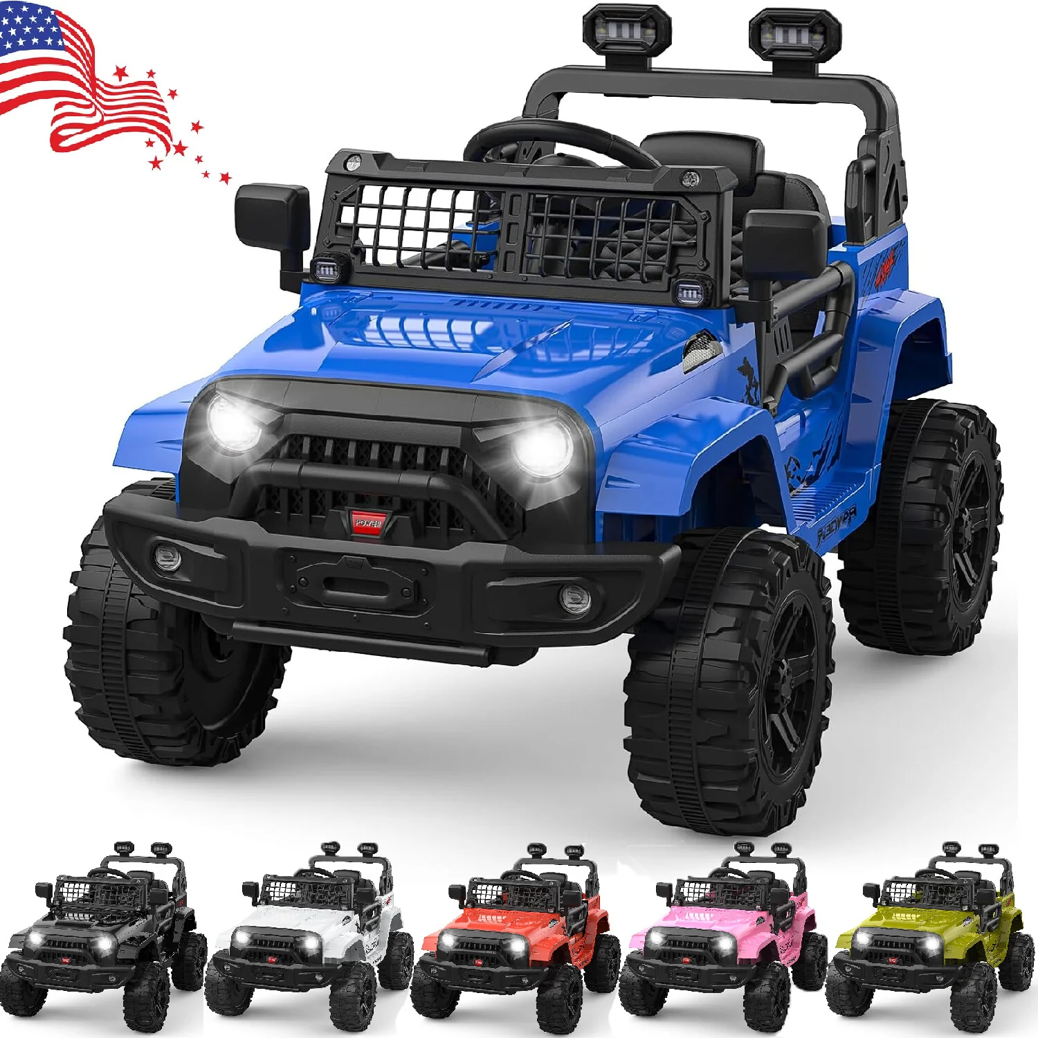 12V Electric Ride-On Truck Toy for Kids with LED Lights and Remote Control - Image 3