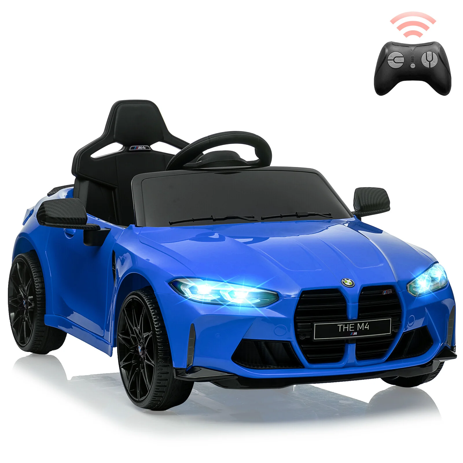 12V Battery-Powered Licensed BMW M4 Ride-On Car with Remote Control for Kids - Image 2
