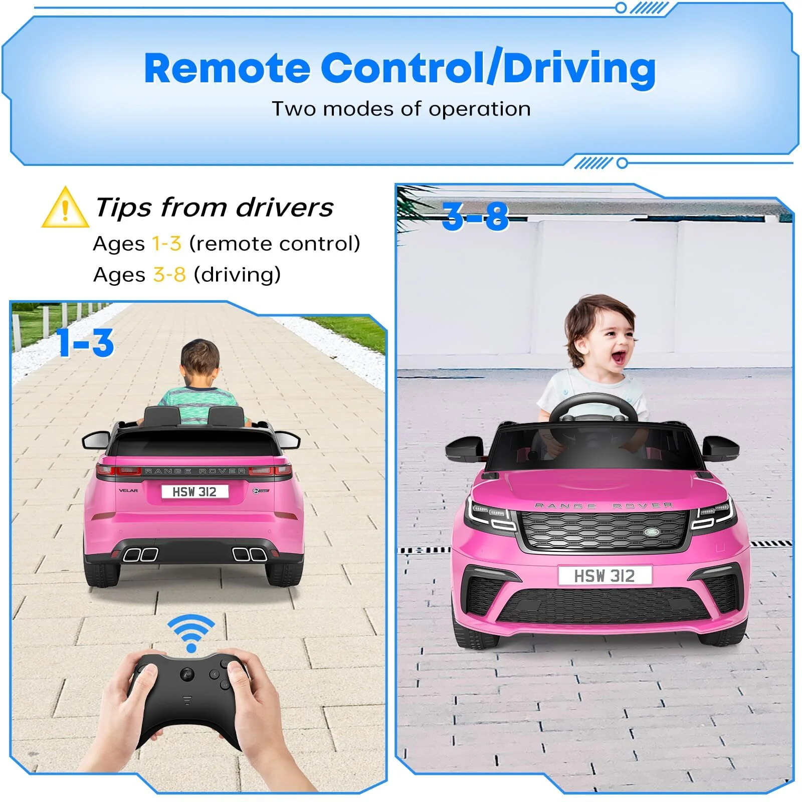 12V Licensed Land Rover Electric Ride-On Car for Kids Toy Gift - Image 5