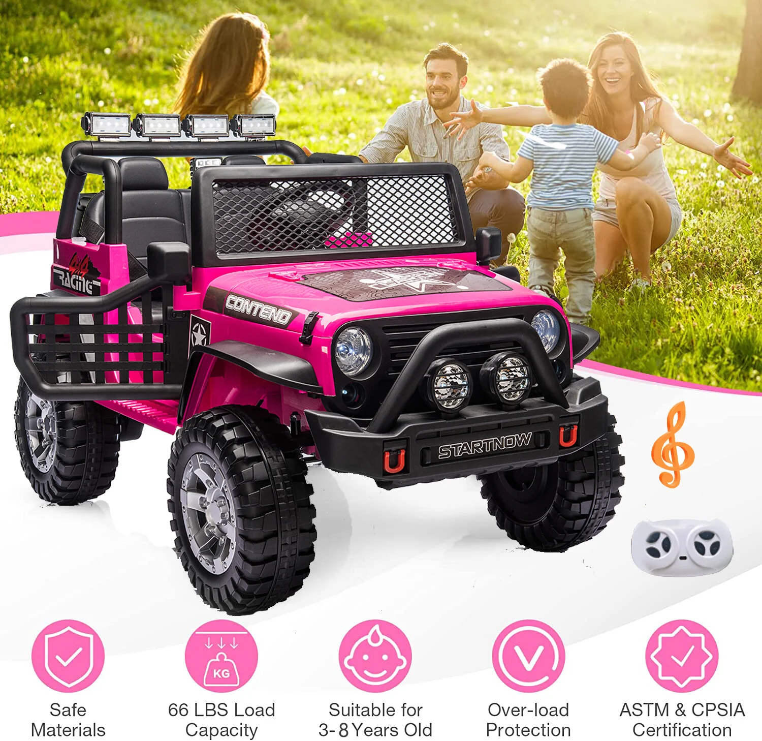 12V Electric Ride-On Jeep Truck with Remote Control for Kids and Toddlers - Image 2