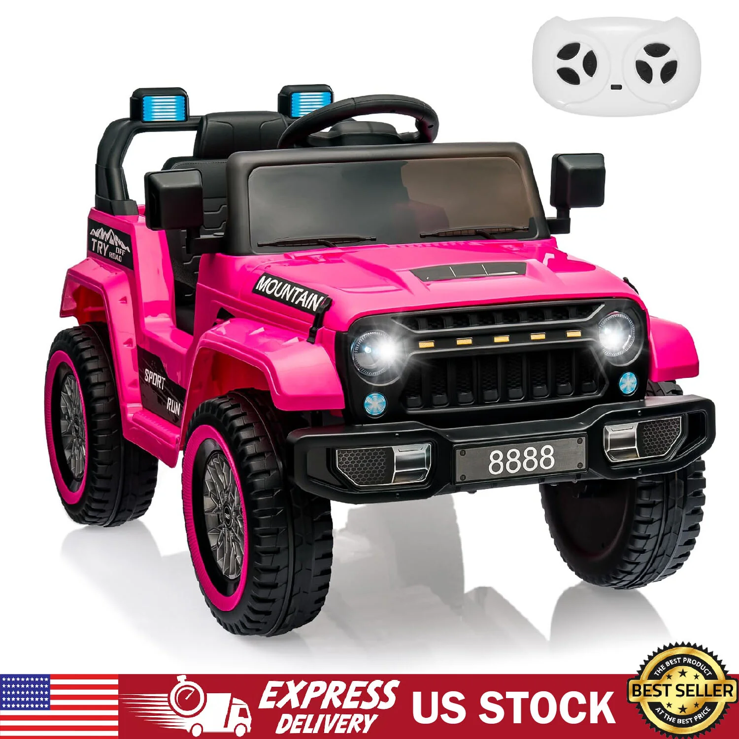 12V Battery-Powered Electric Ride-On Car Truck for Kids with 3 Speeds and LED Lights - Image 13