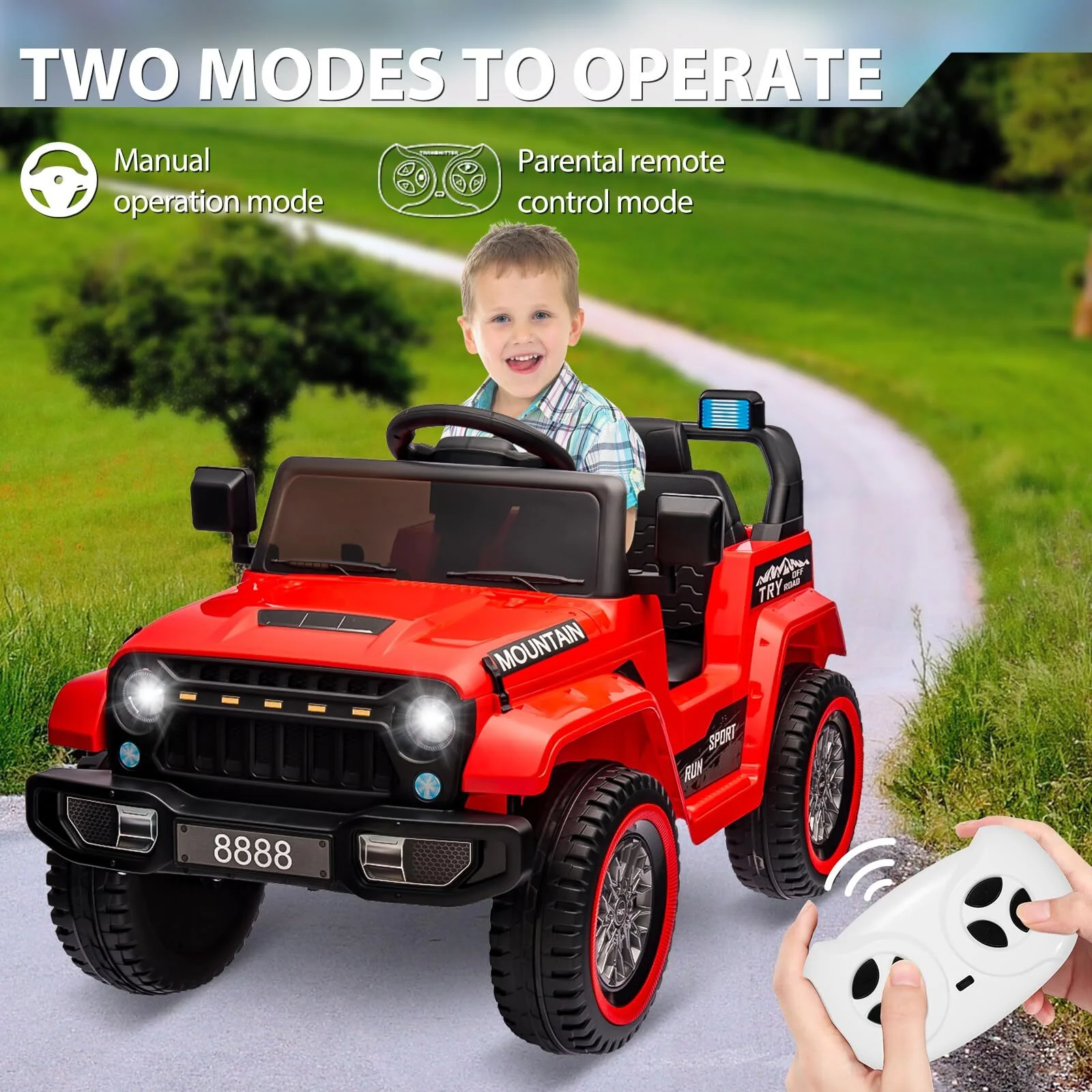 12V Battery-Powered Electric Ride-On Car Truck for Kids with 3 Speeds and LED Lights - Image 22
