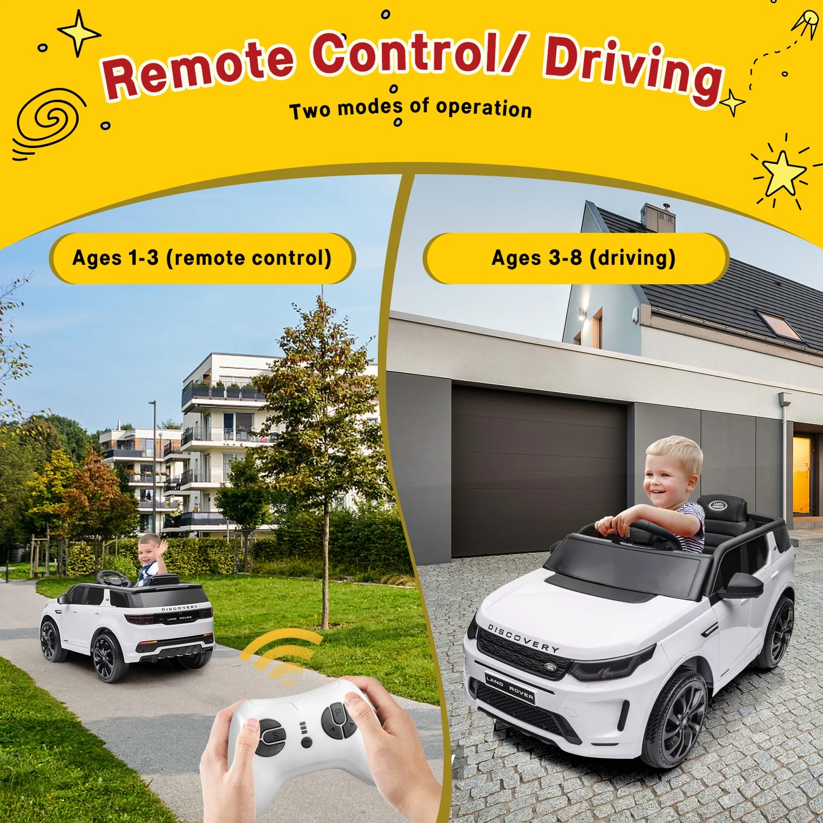 12V Electric Ride-On Land Rover Discovery Car for Kids with Remote Control - Image 10