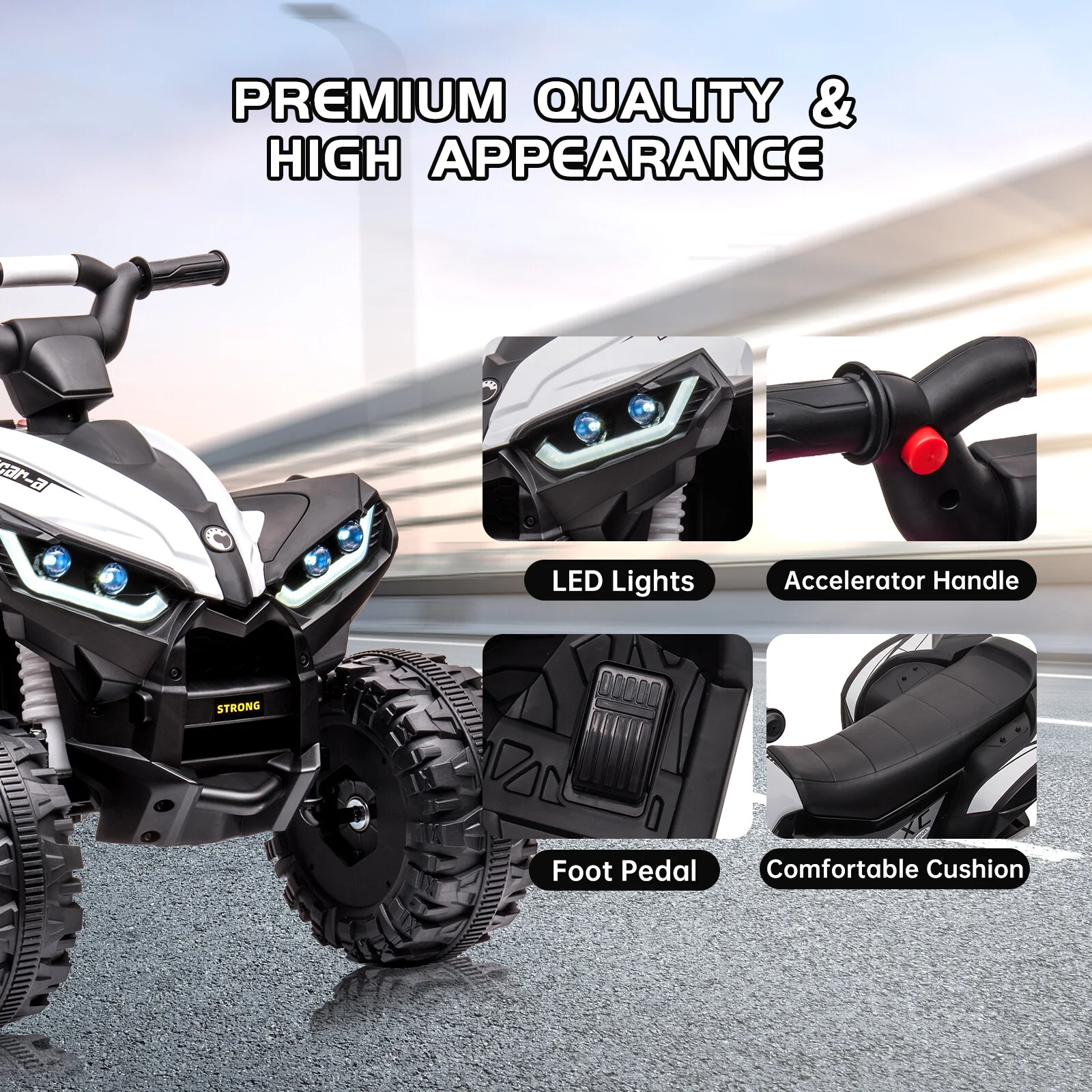 12V Kids Electric Ride-On Truck Car with 4 Wheels and Remote Control - Image 5