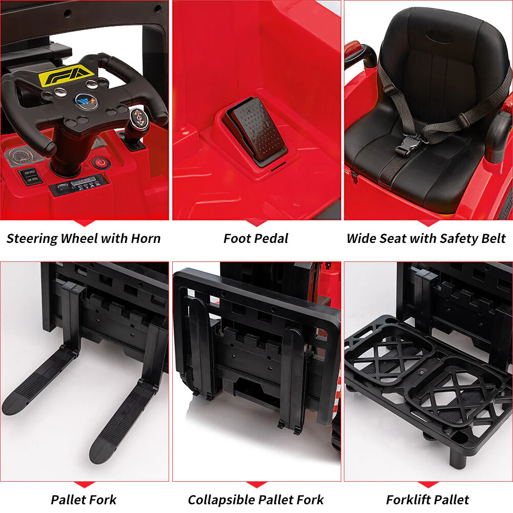 12V Electric Ride-On Forklift Car for Kids with Remote Control and Pallet - Image 8