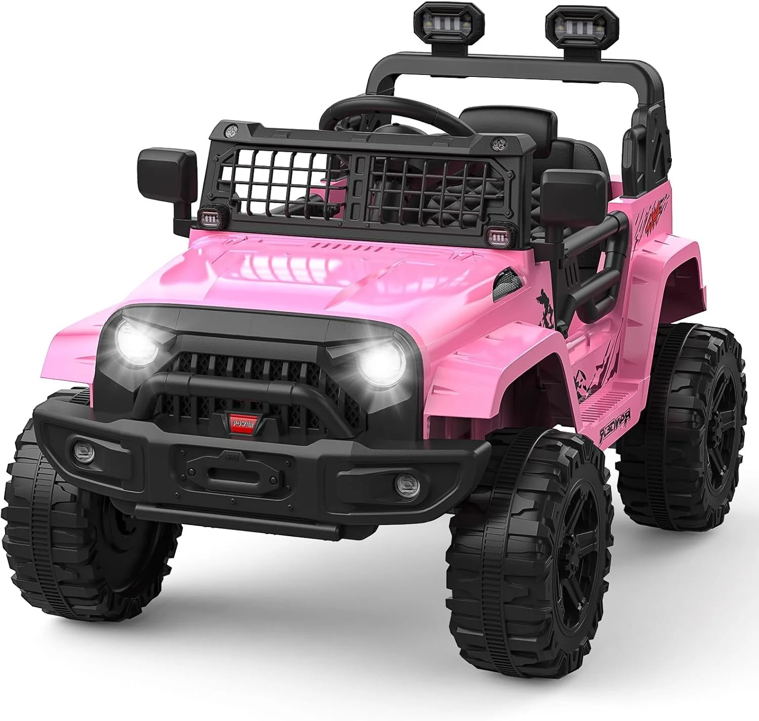 12V Kids Electric Ride-On Truck with LED Lights and Two-Speed Settings - Image 9