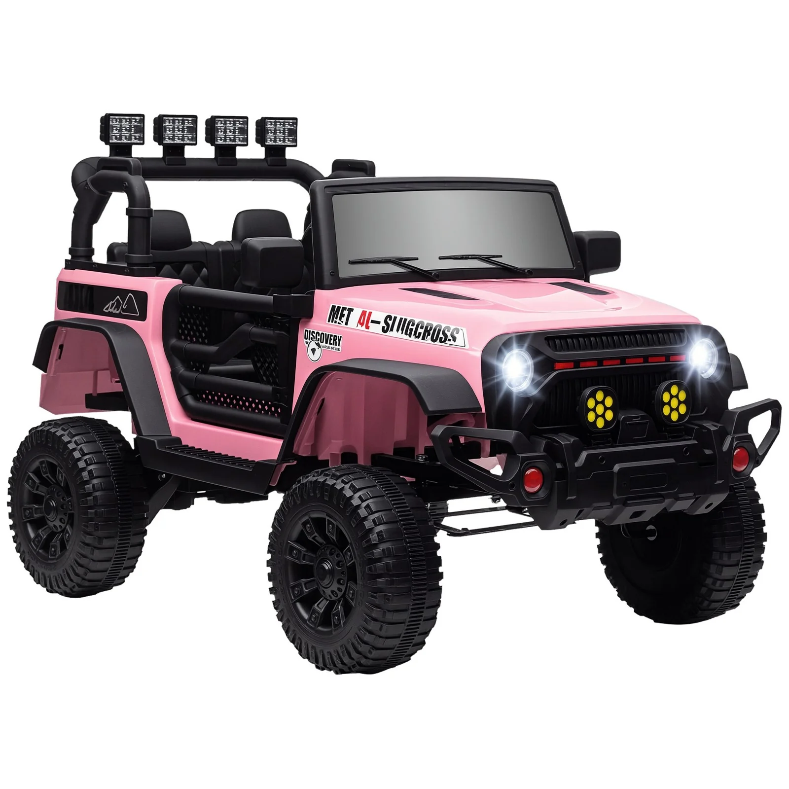 12V Pink Ride-On UTV Car with Bluetooth and 4 Suspension Wheels - Image 12
