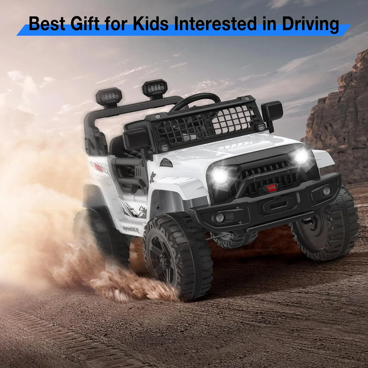 12V Electric Ride-On Truck for Kids with 2 Speeds and Remote Control - Image 9