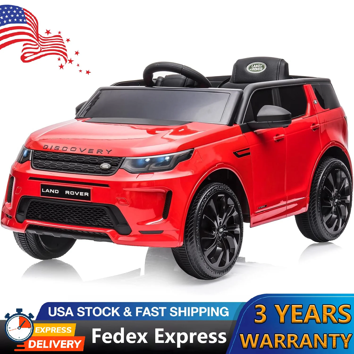12V Licensed Land Rover Electric Ride-On Truck for Kids with Remote Control Battery-Powered Toy Car - Image 17