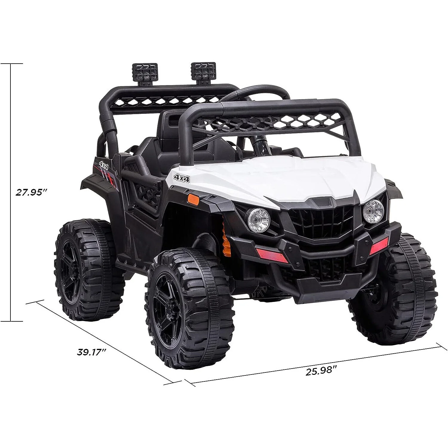 12V Ride-On Car Truck Toy with Remote Control, LED Lights, USB & AUX Ports, and Music Player - Image 6