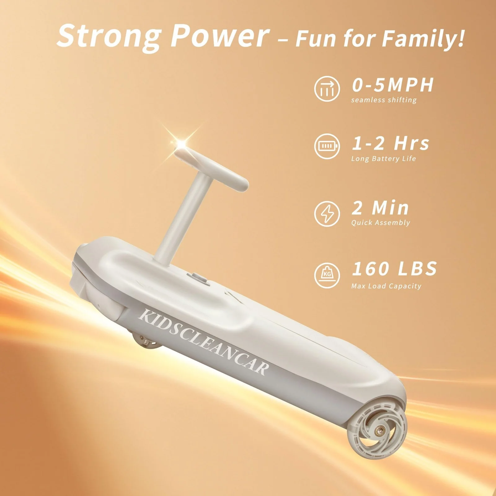 12V Ride-On Car with Cleaning Function 3-in-1 Gokart Soft Start and 5-Speed Adjustable - Image 6